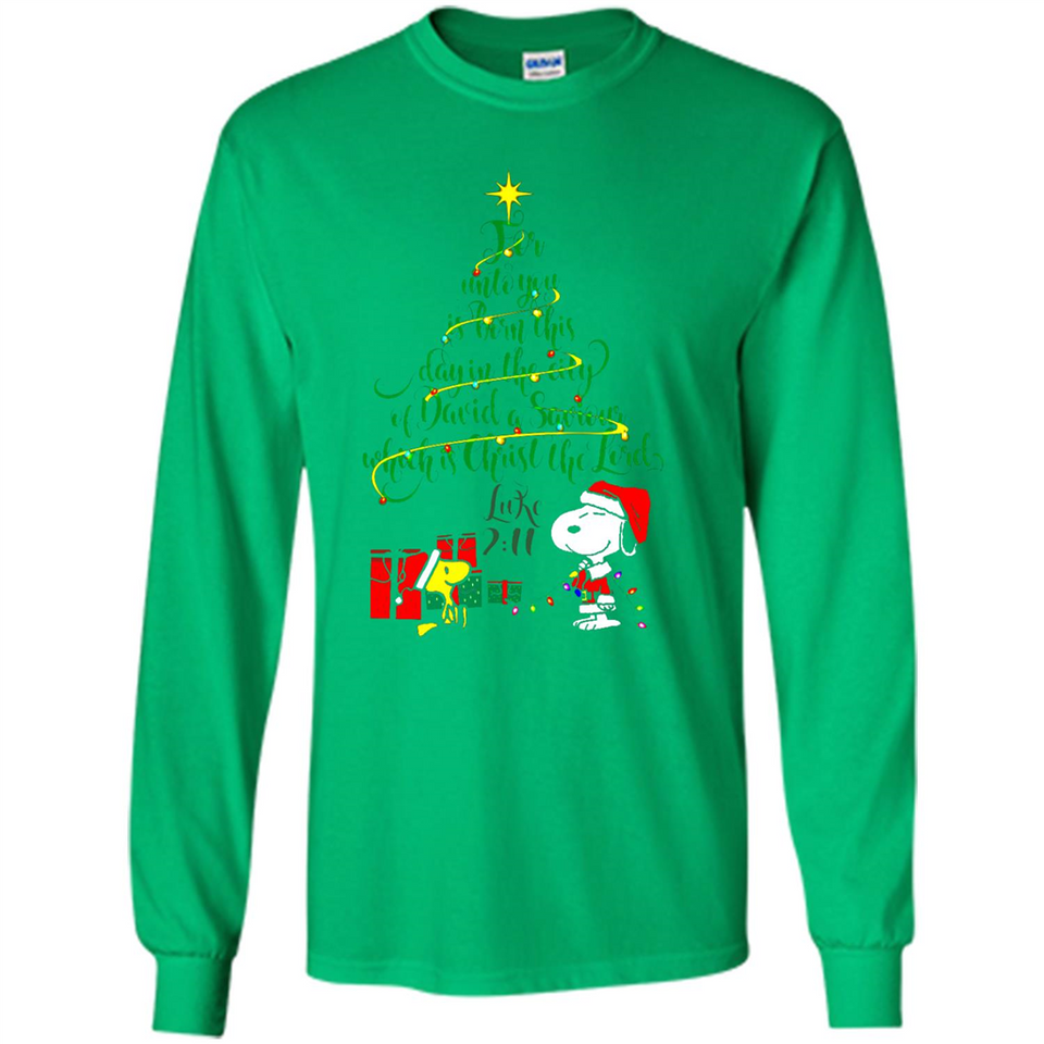 Snoopy Christmas Tree T-Shirt - Long Sleeve T-Shirt