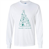 Merry Catmas Funny Cat Christmas Tree Sweatshirt - Long Sleeve T-Shirt