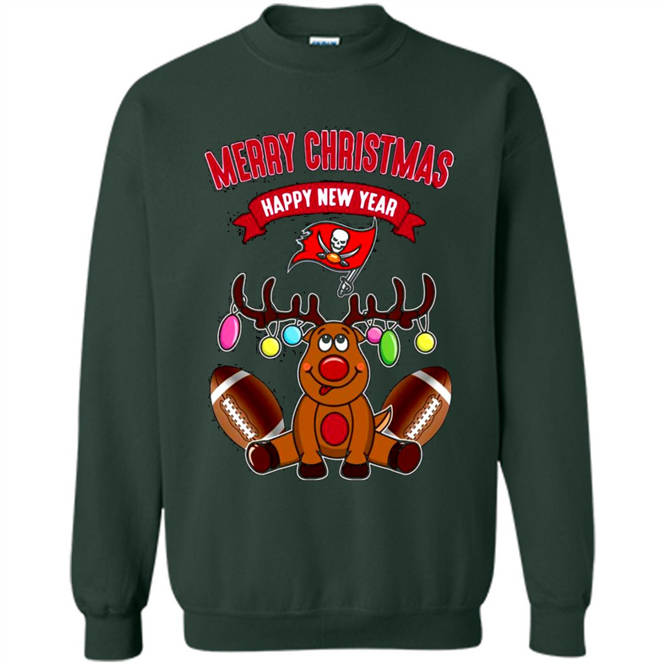 Tampa Bay Buccaneers NFL Reindeer Funny Merry Christmas And Happy New Year