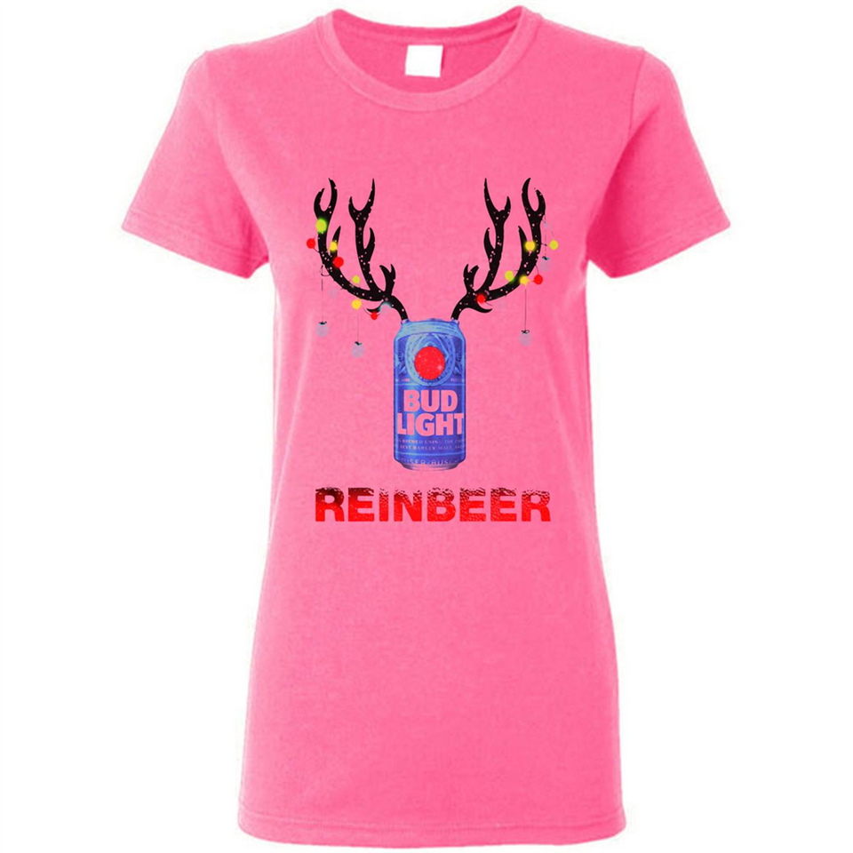 Bud light reinbeer Christmas - Ladies Short-Sleeve