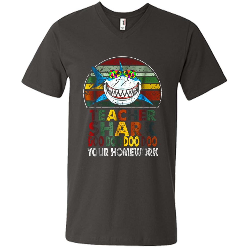 Teacher Shark Doo Doo Doo Your Homework Funny shirt Ladies' Boyfriend