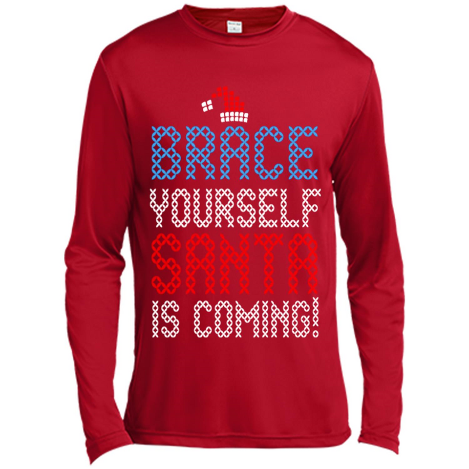 Brace Yourself Santa is coming Christmas - Canvas Long Sleeve T-Shirt