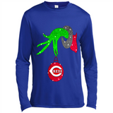 GRINCH HAND HOLDING CINCINNATI REDS GLITTER CHRISTMAS PINGPONG