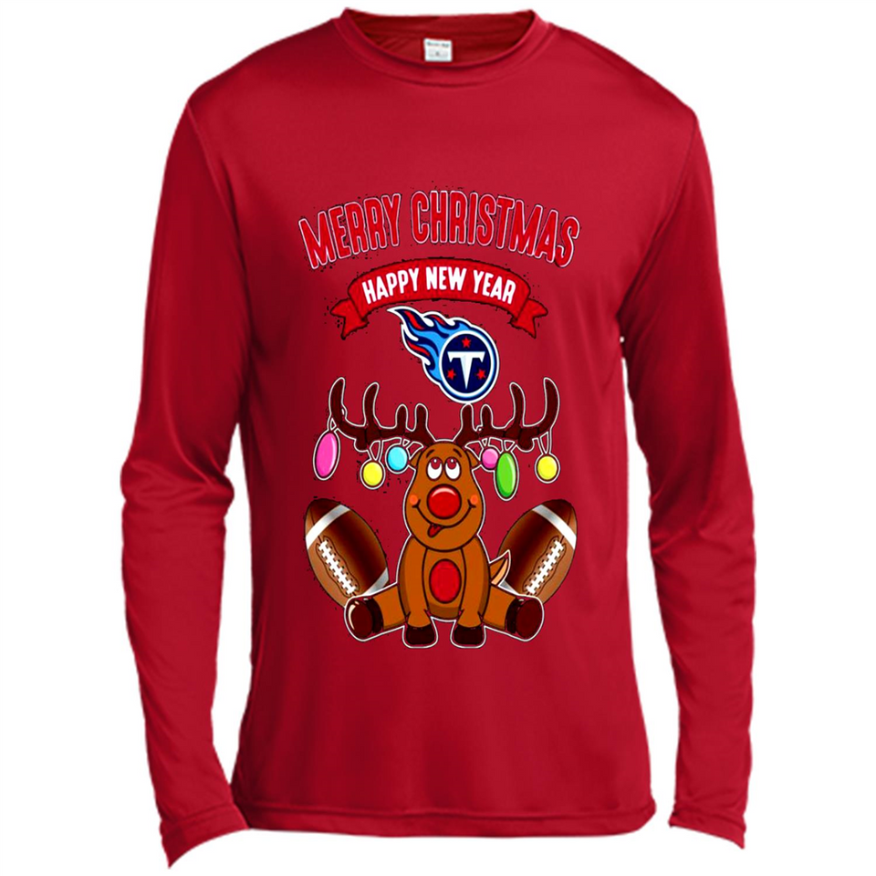 Tennessee Titans NFL Reindeer Funny Merry Christmas And Happy New Year