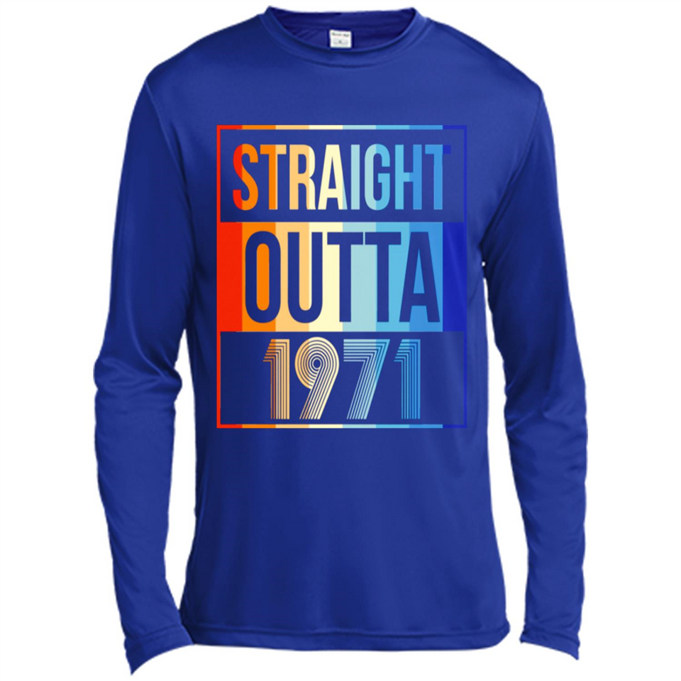 Retro Straight Outta 1971 47 Years Old - Canvas Long Sleeve T-Shirt