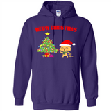 Meow merry christmas- cat and pine merry christmas - Hoodie