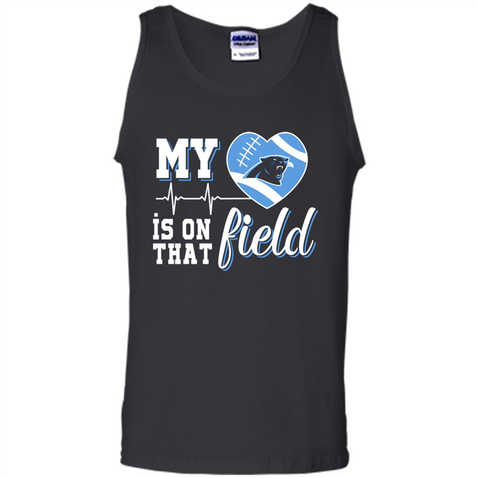Carolina Panthers Football My Heart is on that Field - Tank Top