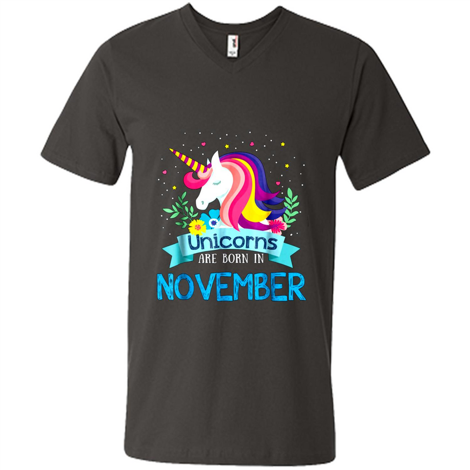 Unicorns are born in November Birthday Rainbow Gift Ladies Custom