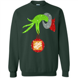 Grinch hand holding Logo HomeDepot Glitter Christmas - Sweatshirt
