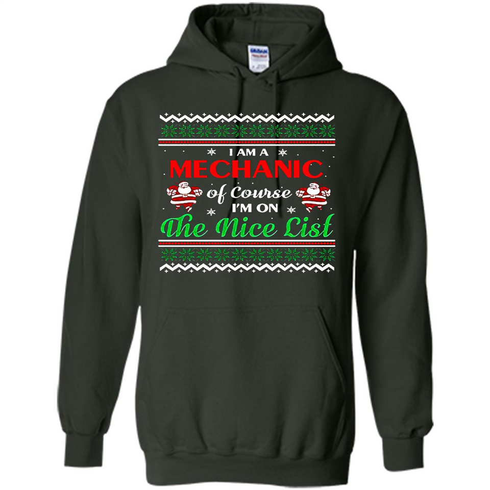 Funny Ugly Christmas T-Shirt Gift for Mechanic - Hoodie