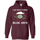 I Just Want To Drink Hot Chocolate & Watch Toronto Blue Jays Ugly Christmas Sweater PINGPONG
