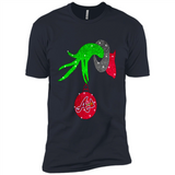 GRINCH HAND HOLDING ATLANTA BRAVES GLITTER CHRISTMAS PINGPONG