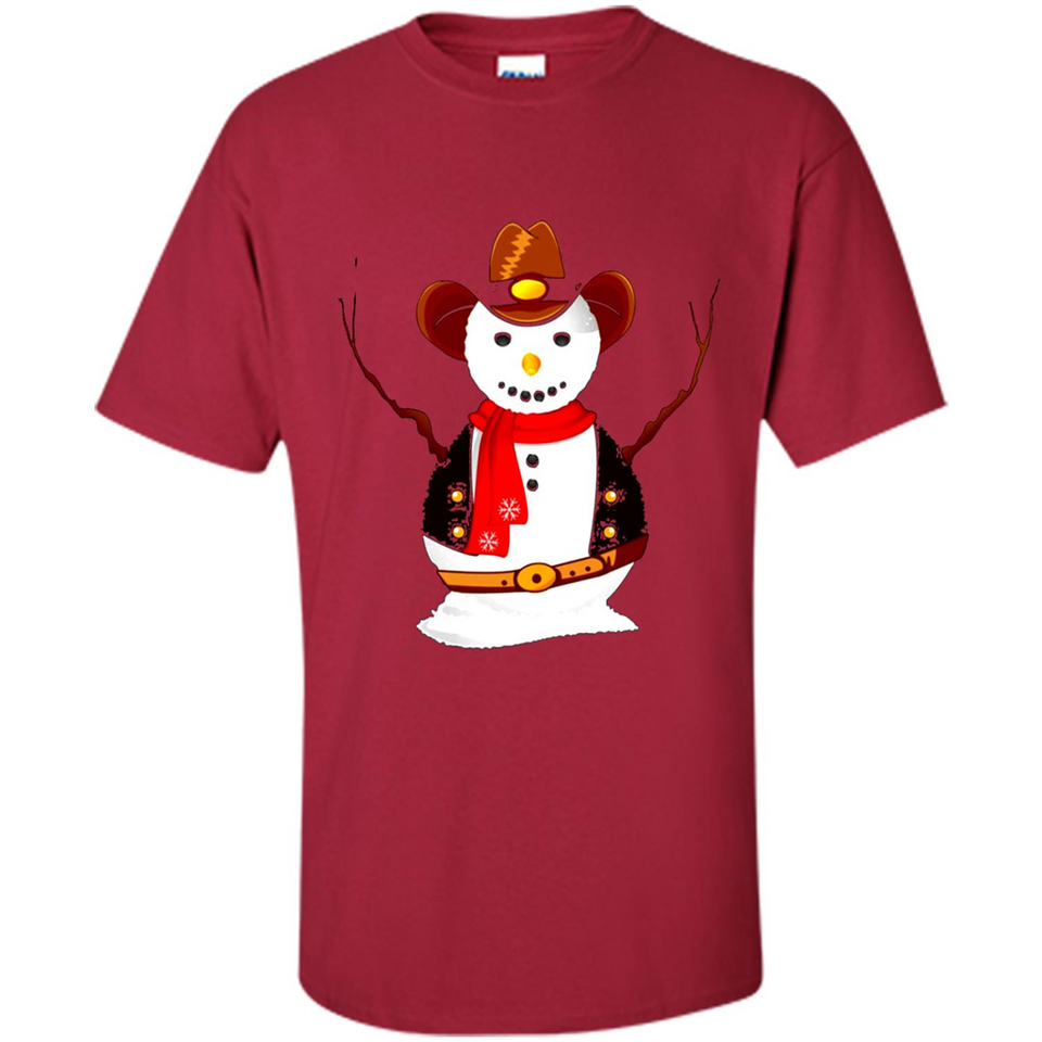 Snowman Cowboy Merry Christmas Xmas