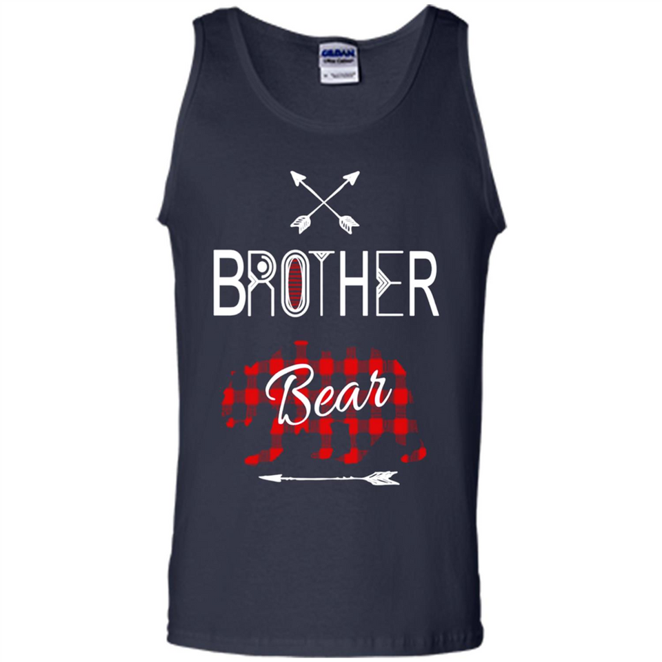 Brother Shirt Buffalo Plaid Family Camping Bear Tee - Tank Top