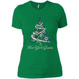 New York Giants NFL Football Team Logo Christmas Tree T-Shirt - Ladies' Boyfriend T-Shirt