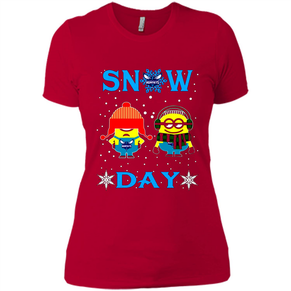 Snow Day Shirt For Charlotte Hornets Vs Minion Fans pingpong