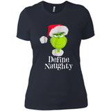 Santa Grinch Define Naughty Christmas Sweatshirt - Ladies' Boyfriend T-Shirt