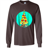 Funny Pizza Ugly Christmas Sweater Xmas Pizza Tree - Long Sleeve T-Shirt