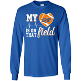 Oklahoma State Cowboys Football My Heart is on that Field - Long Sleeve T-Shirt
