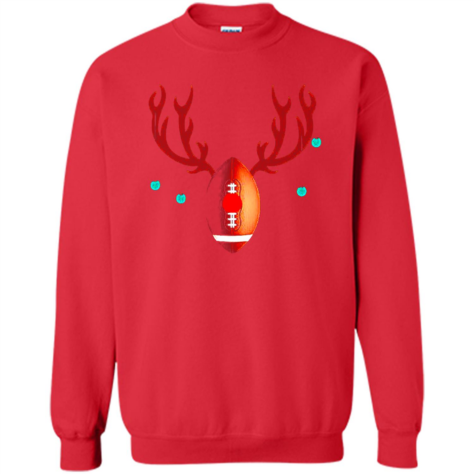 Football Christmas Shirt Reindeer Christmas Football Funny - Sweatshirt