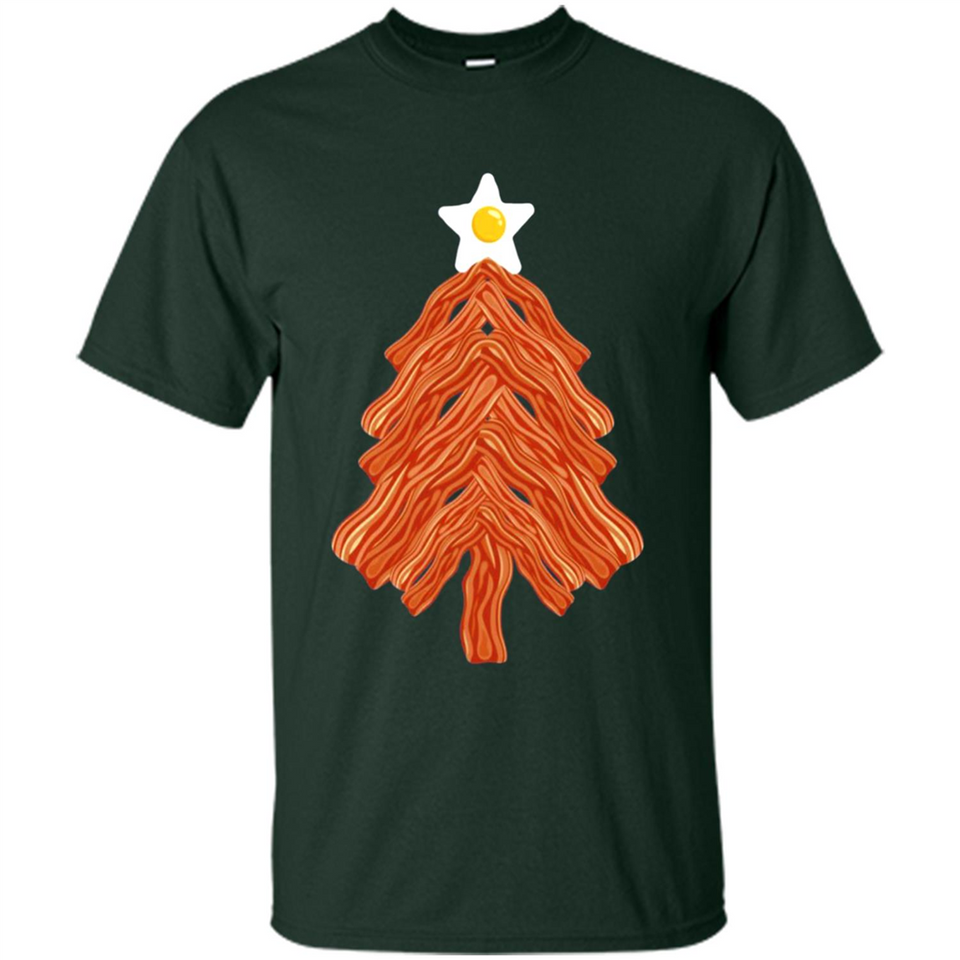 Bacon & Eggs Over Easy Fried Food Breakfast Xmas Tree Foodie - Shirt