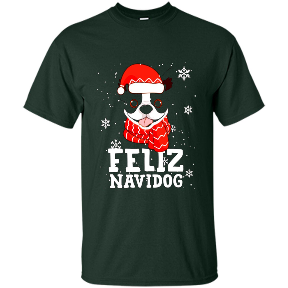 Feliz Navidog Boston Terrier Dog Ugly Xmas Sweater PING PONG
