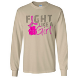 Fight Like A Girl Breast Cancer Awareness - Long Sleeve T-Shirt