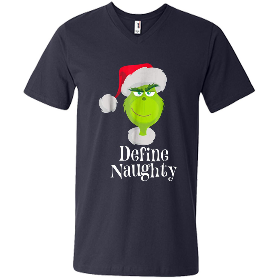 Santa Grinch Define Naughty Christmas Sweatshirt - Men's V-Neck