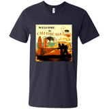Paradise California Camp Fire Youth T-Shirt PINGPONG - Men's V-Neck