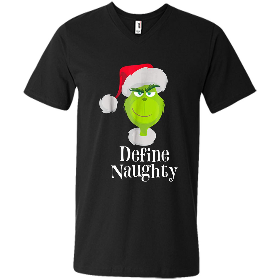 Santa Grinch Define Naughty Christmas Sweatshirt - Men's V-Neck