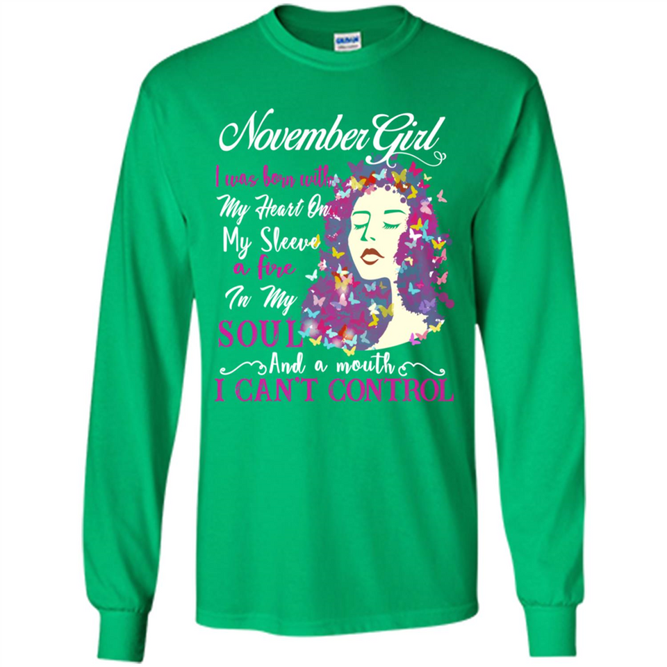 November Butterfly Girl - Long Sleeve T-Shirt