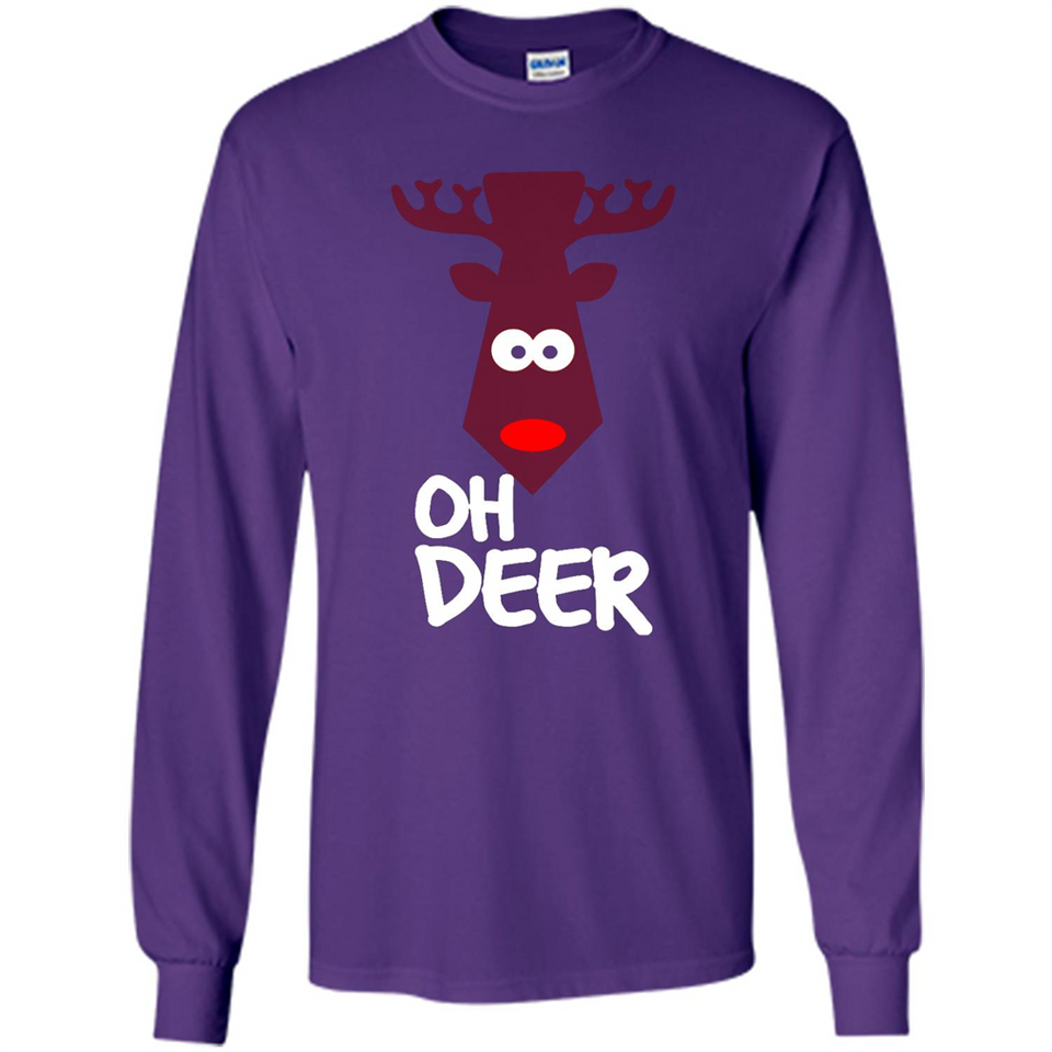 Oh Deer Christmas Reindeer Black mugs PINGPONG - Long Sleeve T-Shirt