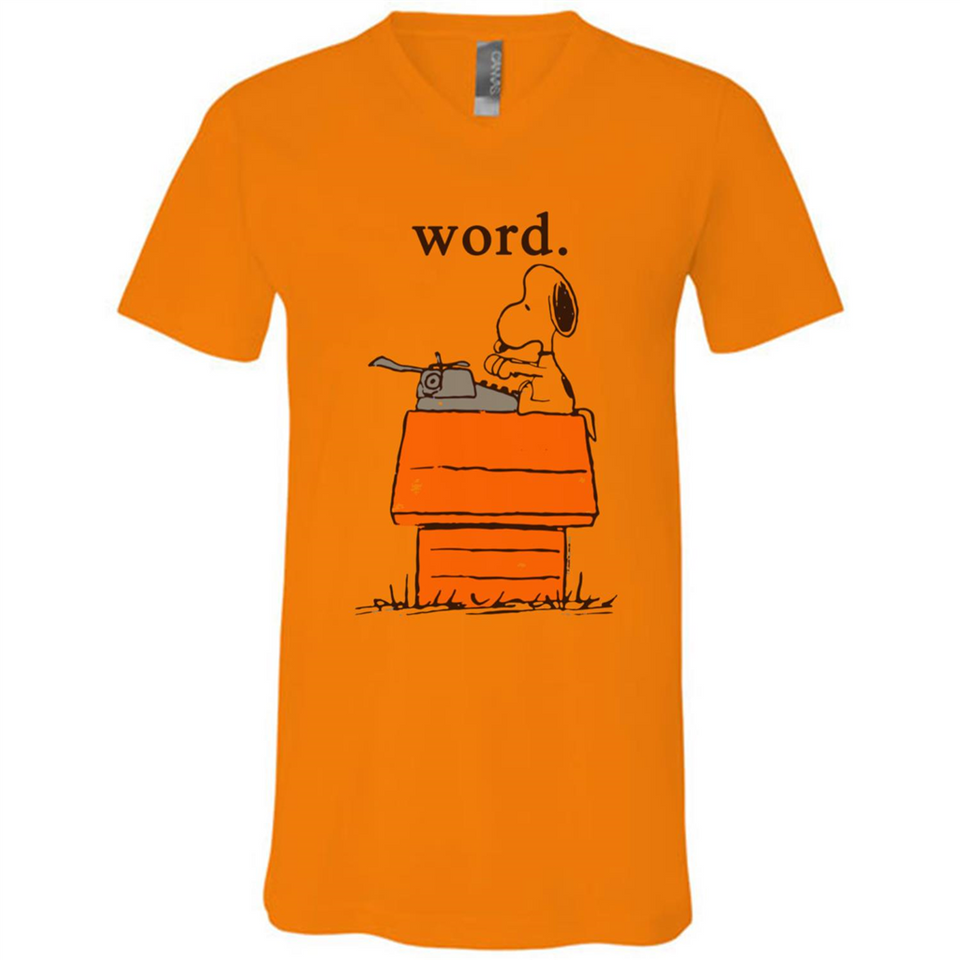 Snoopy Word - Canvas Unisex V-Neck