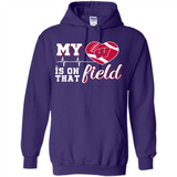 Wisconsin Badgers Football My Heart is on that Field - Hoodie