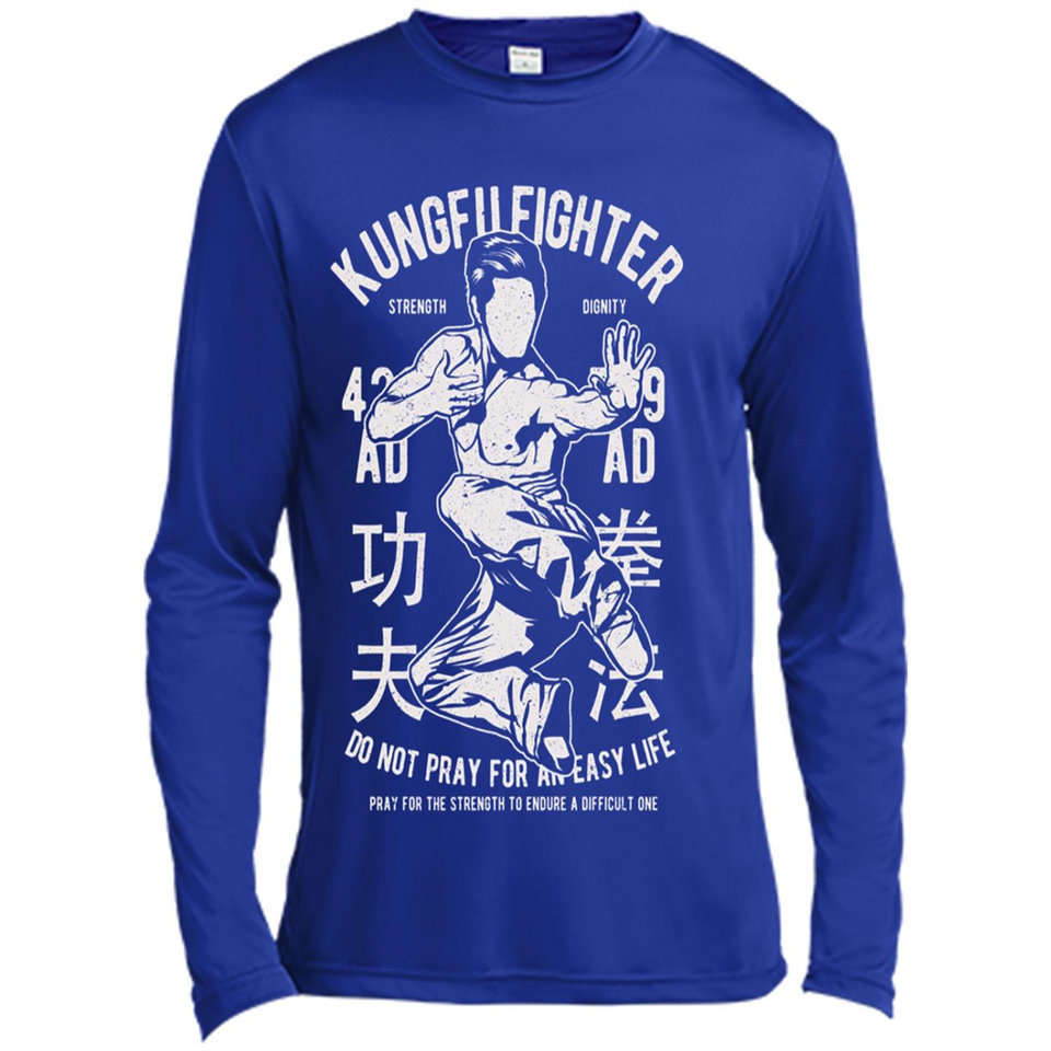 Kungfu Martial Arts Fight Apparel - Canvas Long Sleeve T-Shirt
