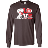 Snoopy loves NBA Atlanta Hawks - Long Sleeve T-Shirt