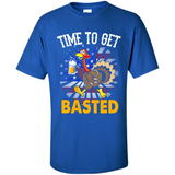 Time To Get Basted Funny Turkey Beer Thanksgiving - Shirt
