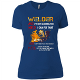 Know I'm on fire let me finish this weld shirt Sweatshirt - Ladies' Boyfriend T-Shirt
