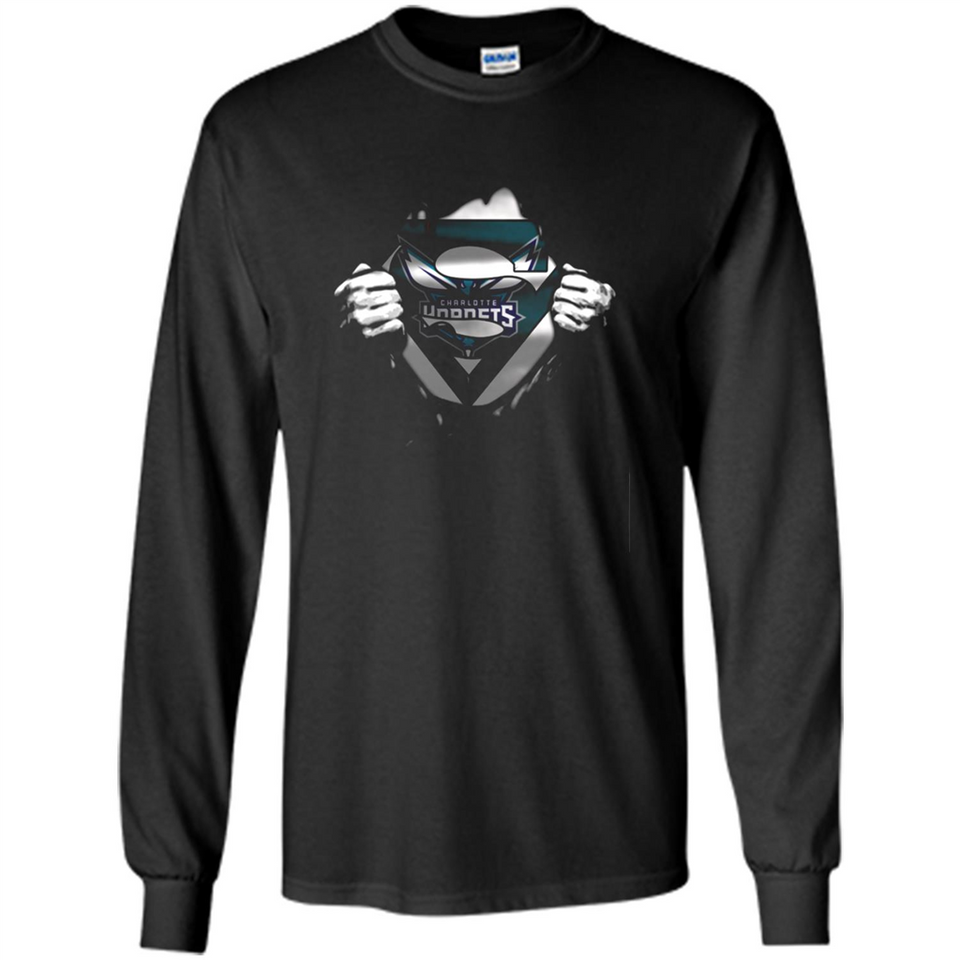 Charlotte Hornets And Superman Fans - Long Sleeve T-Shirt