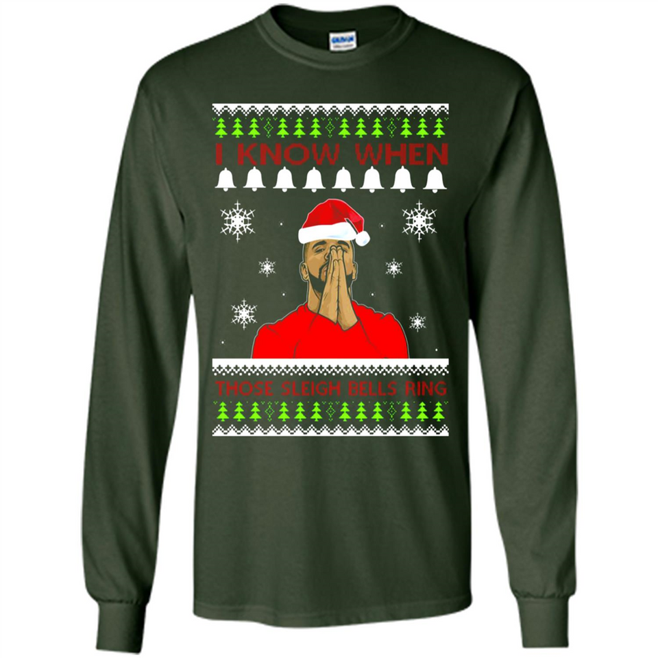Drake I Know When Those Sleigh Bells Ring Christmas - Long Sleeve T-Shirt