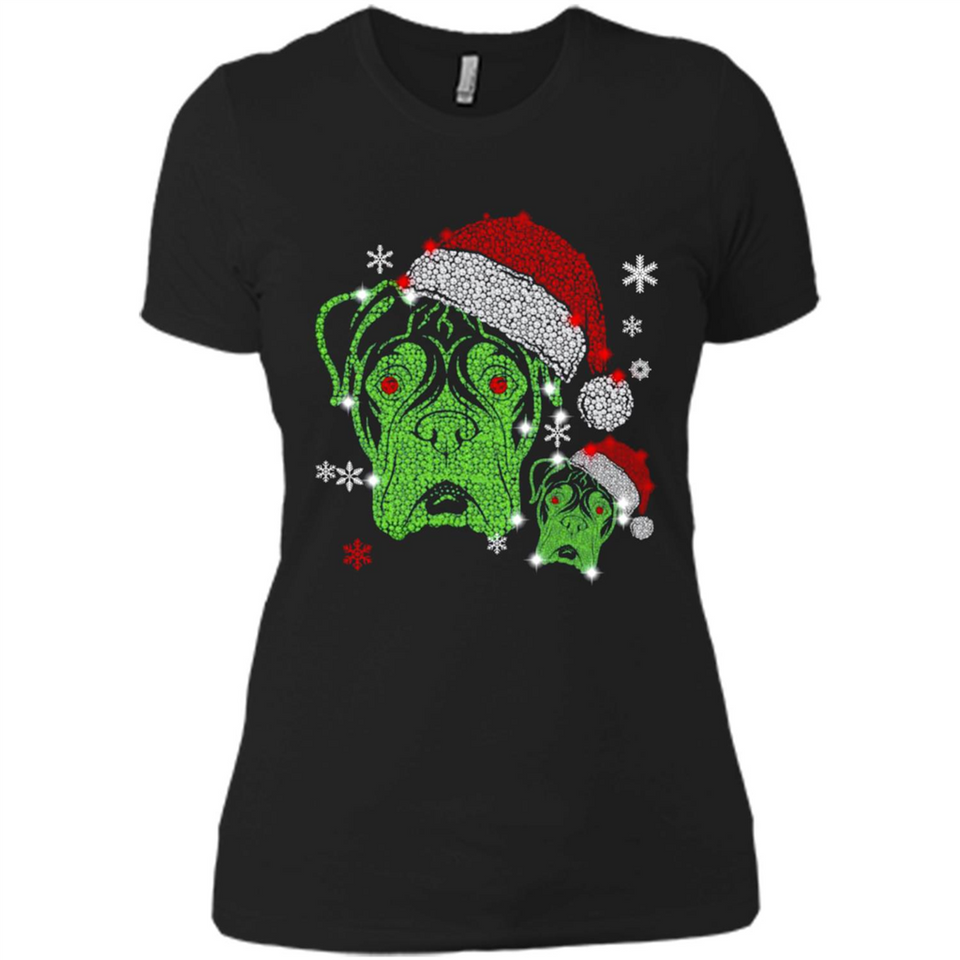 Boxer Dog diamond Christmas - Ladies' Boyfriend T-Shirt