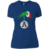 Funny Appalachian State Mountaineers Glitter Grinch Monogram Ornament Christmá - Ladies' Boyfriend T-Shirt