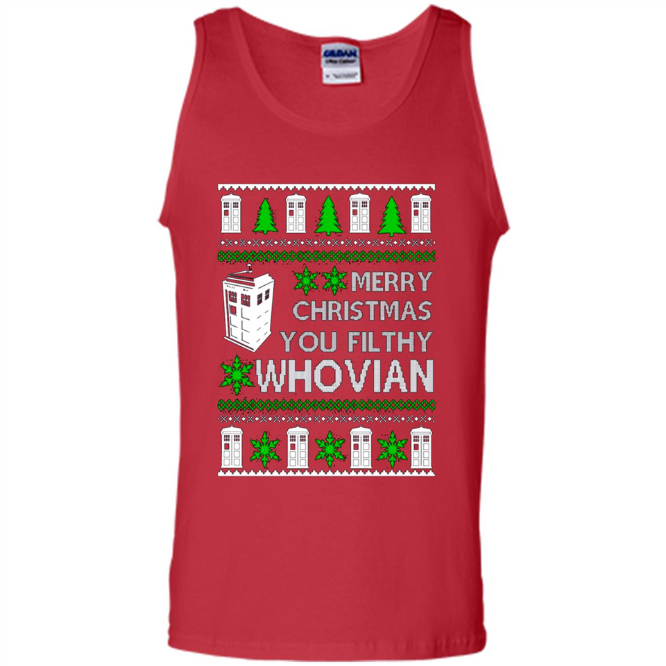 Merry Christmas You Filthy Whovian ugly sweater PINGPONG