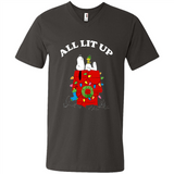 Peanuts By Schulz Snoopy Young Men_s Christmas SweatShirt - Men's V-Neck