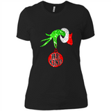 Christma Season With Green Grinch Hand Be Kind - Ladies' Boyfriend T-Shirt