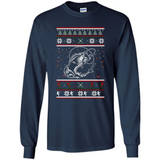 Christmas Ugly Sweater Fishing Ugly Christmas Sweater - Long Sleeve T-Shirt
