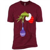 Grinch Holding American Flag ornament Christmas