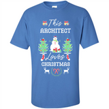 This Architect Loves Christmas Tree Shirt with Snowman