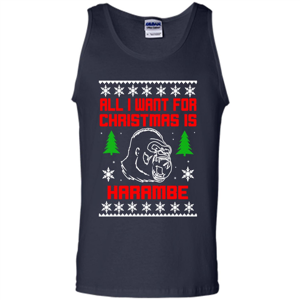 All I Want For Christmas Is HarambeT Rex Attack Reindeer ugly sweater PINGPONG