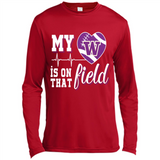 Washington Huskies Football My Heart is on that Field - Canvas Long Sleeve T-Shirt